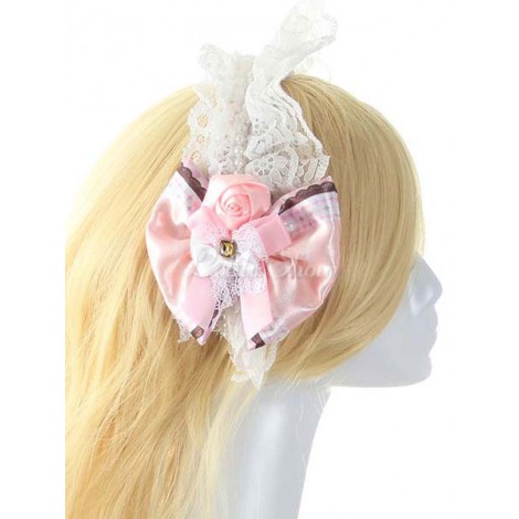 ロリィタ髪飾り　マルチカラー　可愛い　レース　シンセティック（合成素材）　ダンスパーティー