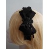 ロリィタ髪飾り　ブラック　可愛い　レース　シンセティック（合成素材）　ダンスパーティー