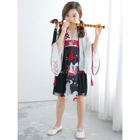 子供向けロリータドレス中国式ロリータドレスプリント着物トップ