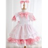 子供のためのロリータドレスメイドロリータ服装レースフリル弓ロリータワンピースドレス