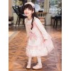 スウィートロリータJSKドレスボウフリルピンクコットン幼児ロリータジャンパースカート