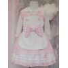 スウィートロリータJSKドレスボウフリルピンクコットン幼児ロリータジャンパースカート
