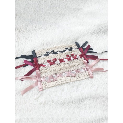 甘いロリータアクセサリーピンクレースポリエステル繊維帽子弓その他