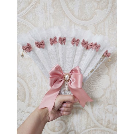 ピンクロリータアクセサリーボウアクセサリーポリコットンブレンドその他