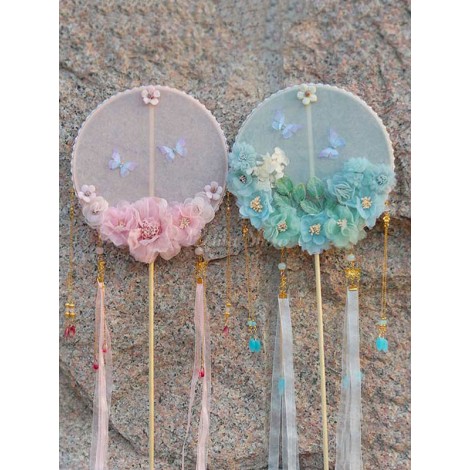 中国風ロリータファンソフトピンク花リボン蝶パターン