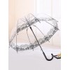透明ロリータアンブレラプリントクリアPVCロリータパラソル