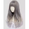 ロリータかつら　グレイ　アクセサリー　レーヨン　原宿系