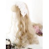 ロリータかつら　ウィッグ　ライトゴールド　耐熱ファイバー　お茶会　ロココ調
