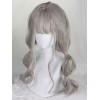ロリータかつら　ウィッグ　ライトグレー　化学繊維　お茶会　原宿系