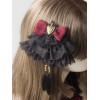 ゴシックロリータヘアピンレースフリルボウロリータヘアアクセサリー