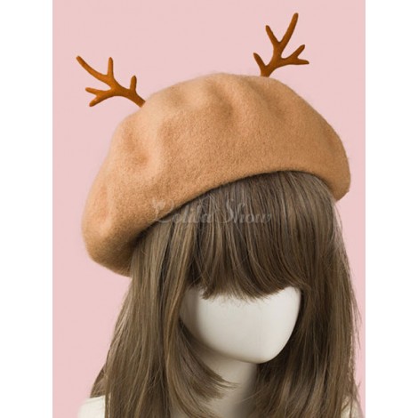 スウィートロリータベレットアントラーウールロリータハット