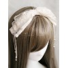 スウィートロリータヘアバンドレースフリンジボウチュールホワイトロリータヘアアクセサリー