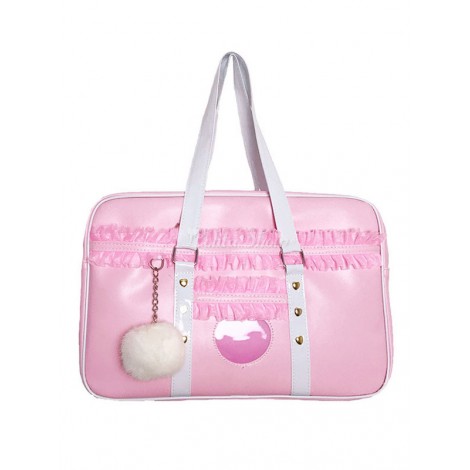 ロリィタバッグ　スウィート　アクセサリー　ポリウレタン／PU　カラーブロック　ポンポン