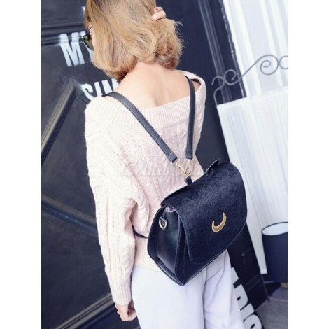 ロリィタバッグ　ブラック　ゴシック　アクセサリー　刺繍　2カラーブロック