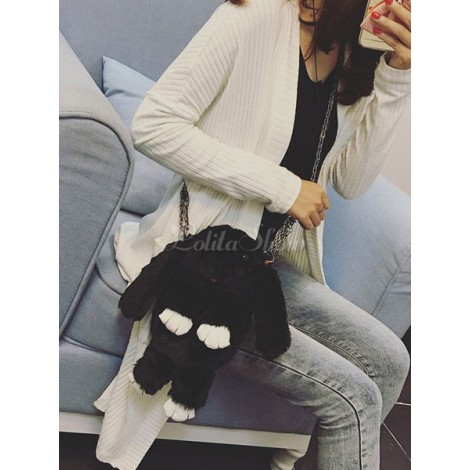 ロリィタバッグ　ハンドバッグ　カジュアル　フェイクファー　キャラクター柄