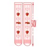 ロリィタ靴下　ピンク　スウィート　ベルベット　カジュアル　ソックス