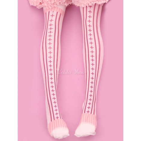 ロリィタ靴下　ピンク　ソックス　ベルベット　カジュアル　スウィート