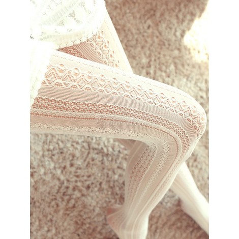 ロリィタ靴下　ホワイト　可愛い　パーティー　アクセサリー