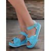 スカイブルー ロリータ サンダル プラットフォーム弓装飾足首ストラップ バックル