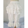 クラシックロリータショーツレースフリルホワイトコットンロリータボトムス