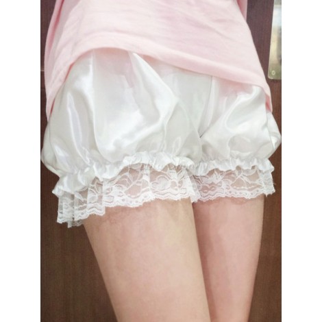 クラシックロリータボトムスレーストリムフリルロリータブルマーズ