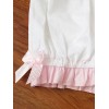 ロリィタパンツ　無地　フリル　カジュアル　スウィート　ピュアコットン　プリーツあるウェスト
