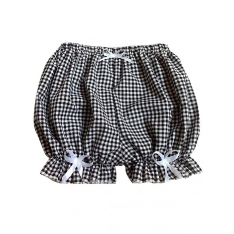 ショートドロワーズ　ブラック　可愛い　コットン　パーティー