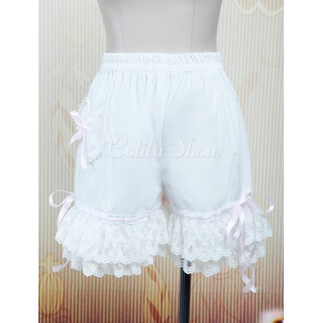 ロリィタパンツ　ホワイト　無地　クラシック＆トラディション　スウィート　コットン