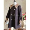 ロリィタアウターウェア　コート　ウール混紡　カジュアル　長袖　セーラー風