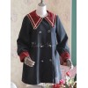 ロリィタアウターウェア　コート　ウール混紡　カジュアル　長袖　セーラー風