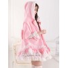 ロリィタケープ　レース　ピンク　スウィート　レース　合成繊維　カジュアル