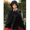 ゴスロリ　ロリータケープ　ロリィタポンチョ　ブラック　ゴシック　クラシック　クラシカル　クラロリ　お茶会　秋冬