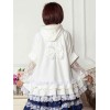 ロリィタケープ　レース　レース　合成繊維　ホワイト　スウィート　カジュアル