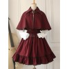 ゴスロリ　ロリータケープ　ロリィタポンチョ　マント　クラシック　ゴシック　クラシカル　クラロリ　パンク　コットン　お茶会
