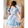 メイドロリータ服レースフリル弓ロリータワンピースドレスエプロン