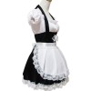 ロリィタ服　セット　ホワイト　ポリエステル　2カラーブロック　半袖　スクエアネック　メイド　カジュアル　エプロン&ドレス