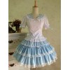 ロリィタ服　セット　コットン　半袖　セーラー風　外出　スカート&シャツ