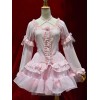 ロリータ服　セット　シャツ＆スカート　ピンク　長袖　スィート