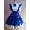 ロリータ服　セット　シャツ＆スカート　ブルー　半袖　スィート