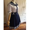 ロリータ服　セット　スカート＆トップス　ネイビーブルー　スィート