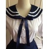 ロリータ服　セット　スカート＆トップス　ネイビーブルー　スィート