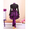 ロリータセパレート，パープル＆ブラック　リボン　ロングスリーブ　ゴシック　コットン