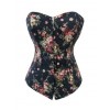 オーバーバストコルセット，ブラック　セクシー　デニム　レディースビスチェ