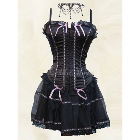 ビスチェ　セクシーランジェリー　シルク　ブラック