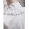 スウィート　ロリィタブラウス　長袖　コットン　フリル　レーストリム　ターンダウンカラー