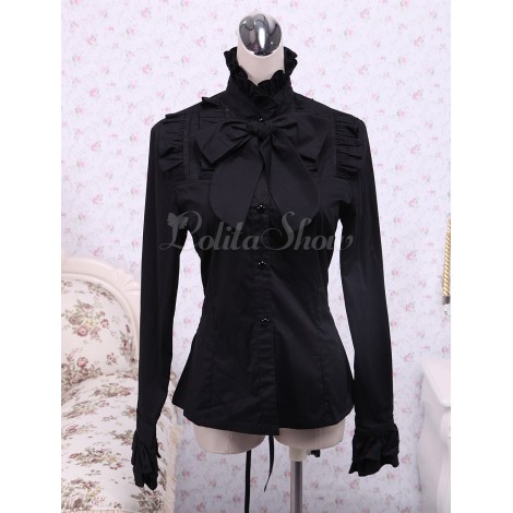 ゴスロリ　ロリィタブラウス　ロリータトップス　シャツ　クラシック　ゴシック　パンク　クラシカル　クラロリ　長袖　お茶会　デート　入学式　卒業式　イベント