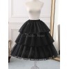 シフォンロリータペチコートフリル3層調整可能ロリータアンダースカート