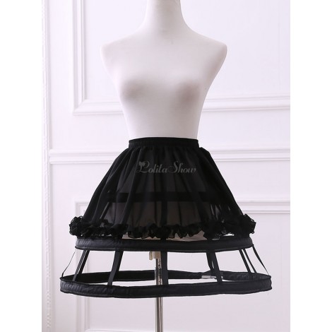 シフォンロリータペチコートフリル3層クリノリンロリータアンダースカート