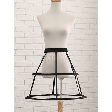 ポリエステルロリータペチコートはクリノリンブラックロリータアンダーカットアウト