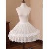 シフォンロリータペチコートラックフリルホワイトロリータアンダースカート
